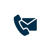 Phone and envelope communication icon.
